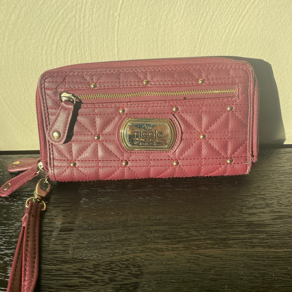 Nicole Miller burgundy wallet